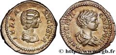 Roman coins JULIA DOMNA, CARACALLA and GETA Type : Denier  Date : émission dynastique  Date : 201  Mint name / Town : Rome  Metal : silver  Millesimal fineness : 550  ‰ Diameter : 19  mm Orientation d