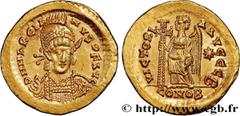 Roman coins MARCIAN Type : Solidus  Date : c. 450-457  Mint name / Town : Constantinople  Metal : gold  Millesimal fineness : 1000  ‰ Diameter : 20,5  mm Orientation dies : 6  h. Weight : 4,42  g. Rar