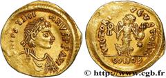 Byzantine coins JUSTINIAN I Type : Tremissis   Date : 527-565  Mint name / Town : Constantinople  Metal : gold  Millesimal fineness : 1000  ‰ Diameter : 15  mm Orientation dies : 6  h. Weight : 1,40  