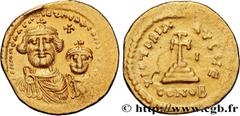Byzantine coins HERACLIUS and HERACLIUS CONSTANTINE Type : Solidus  Date : 613-616  Mint name / Town : Constantinople  Metal : gold  Millesimal fineness : 1.000  ‰ Diameter : 19,5  mm Orientation dies