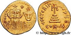 Byzantine coins CONSTANS II and CONSTANTINE IV Type : Solidus  Date : 654-659  Mint name / Town : Constantinople  Metal : gold  Millesimal fineness : 1.000  ‰ Diameter : 20,5  mm Orientation dies : 5 