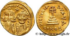 Byzantine coins CONSTANS II and CONSTANTINE IV Type : Solidus  Date : 654-659  Mint name / Town : Constantinople  Metal : gold  Millesimal fineness : 1.000  ‰ Diameter : 21,5  mm Orientation dies : 6 