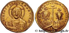 Byzantine coins CONSTANTINE VII PORPHYROGENITUS Type : Solidus  Date : 945-959  Mint name / Town : Constantinople  Metal : gold  Diameter : 20  mm Orientation dies : 6  h. Weight : 4,35  g. Rarity : R