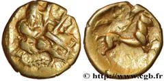 Celtic coins VENETI (Area of Vannes) Type : Quart de statère d’or au droit oblitéré  Date : IIe siècle avant J.-C.  Mint name / Town : Vannes (56)  Metal : gold  Diameter : 12  mm Orientation dies : 8