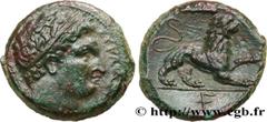 Greek Coins SICILY - SYRACUSE - FOURTH REPUBLIC Type : Litra  Date : c. 289-287 AC.  Mint name / Town : Syracuse, Sicile  Metal : bronze  Diameter : 20,5  mm Orientation dies : 1  h. Weight : 6,29  g.