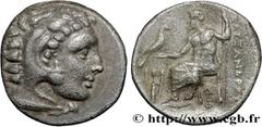 Greek Coins MACEDONIA - MACEDONIAN KINGDOM - ALEXANDER III THE GREAT Type : Drachme  Date : c. 328-323 AC.  Mint name / Town : Lampsaque, Mysie  Metal : silver  Diameter : 16,5  mm Orientation dies : 