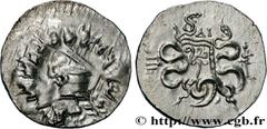 Greek Coins MYSIA - PERGAMON Type : Cistophore  Date : c. 123-100 AC.  Mint name / Town : Pergame, Mysie  Metal : silver  Diameter : 28,5  mm Orientation dies : 12  h. Weight : 12,73  g. Obverse legen