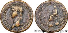 Roman coins NERO DRUSUS Type : Sesterce   Date : 50-54  Mint name / Town : Rome  Metal : copper  Diameter : 36  mm Orientation dies : 6  h. Weight : 26,54  g. Rarity : R2  Obverse legend : NERO CLAVDI