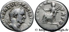Roman coins VESPASIAN Type : Denier  Date : 70  Mint name / Town : Rome  Metal : silver  Millesimal fineness : 900  ‰ Diameter : 17  mm Orientation dies : 6  h. Weight : 3,27  g. Rarity : R1  Obverse 