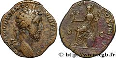 Roman coins COMMODUS Type : Sesterce  Date : 184  Mint name / Town : Rome  Metal : copper  Diameter : 30  mm Orientation dies : 12  h. Weight : 25,59  g. Rarity : R1  Officine : 4e  Obverse legend : M