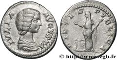 Roman coins JULIA DOMNA Type : Denier  Date : 203  Mint name / Town : Rome  Metal : silver  Millesimal fineness : 550  ‰ Diameter : 18,5  mm Orientation dies : 6  h. Weight : 3,61  g. Officine : 6e  O