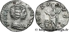 Roman coins JULIA DOMNA Type : Denier  Date : 204  Mint name / Town : Rome  Metal : silver  Millesimal fineness : 550  ‰ Diameter : 16,5  mm Orientation dies : 6  h. Weight : 2,58  g. Officine : 6e  O