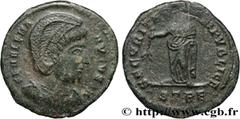 Roman coins HELENA Type : Centenionalis ou nummus  Date : 327-328  Mint name / Town : Trèves  Metal : copper  Diameter : 19  mm Orientation dies : 6  h. Weight : 2,63  g. Rarity : R1  Officine : 2e  O