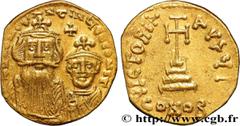 Byzantine coins CONSTANS II and CONSTANTINE IV Type : Solidus  Date : 654-659  Mint name / Town : Constantinople  Metal : gold  Millesimal fineness : 1.000  ‰ Diameter : 20  mm Orientation dies : 6  h