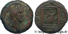 Provincial Coins ANTONINUS PIUS Type : Drachme  Date : an 17  Mint name / Town : Alexandrie, Égypte  Metal : copper  Diameter : 33  mm Orientation dies : 12  h. Weight : 21,04  g. Rarity : R2  Obverse