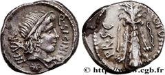 Roman coins SICINIA Type : Denier  Date : 49 AC.  Mint name / Town : Grèce  Metal : silver  Millesimal fineness : 950  ‰ Diameter : 16  mm Orientation dies : 7  h. Weight : 3,88  g. Rarity : R3  Obver