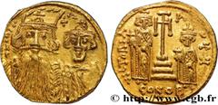 Byzantine coins CONSTANS II, CONSTANTINE IV, HERACLIUS and TIBERIUS Type : Solidus  Date : 661-663  Mint name / Town : Constantinople  Metal : gold  Diameter : 19  mm Orientation dies : 6  h. Weight :