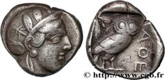 Greek Coins ATTICA - ATHENS Type : Tétradrachme  Date : c. 430 AC.  Mint name / Town : Athènes  Metal : silver  Diameter : 23  mm Orientation dies : 9  h. Weight : 16,79  g. Obverse legend : Anépigrap