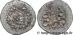 Greek Coins MYSIA - PERGAMON Type : Cistophore  Date : c. 123-100 AC.  Mint name / Town : Pergame, Mysie  Metal : silver  Diameter : 27  mm Orientation dies : 12  h. Weight : 12,39  g. Obverse legend 
