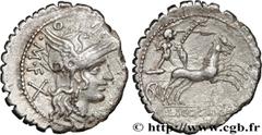 Roman coins COSCONIA Type : Denier serratus  Date : 118 AC.  Mint name / Town : Narbonne  Metal : silver  Millesimal fineness : 950  ‰ Diameter : 20  mm Orientation dies : 5  h. Weight : 3,58  g. Rari