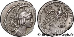 Roman coins PLAETORIA Type : Denier  Date : 67 AC.  Mint name / Town : Rome  Metal : silver  Millesimal fineness : 950  ‰ Diameter : 18  mm Orientation dies : 3  h. Weight : 3,88  g. Rarity : R1  Obve