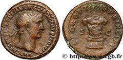 Roman coins TRAJANUS Type : Dupondius  Date : 107  Mint name / Town : Rome  Metal : bronze  Diameter : 27,5  mm Orientation dies : 7  h. Weight : 11,64  g. Rarity : R1  Obverse legend : IMP CAES NERVA