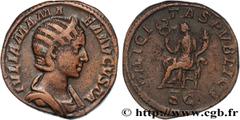 Roman coins JULIA MAMAEA Type : Sesterce  Date : 230  Mint name / Town : Rome  Metal : copper  Diameter : 29,5  mm Orientation dies : 12  h. Weight : 18,48  g. Rarity : R1  Officine : 6e  Obverse lege