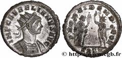 Roman coins AURELIAN Type : Aurelianus  Date : novembre 274 - septembre 275  Mint name / Town : Ticinum  Metal : billon  Millesimal fineness : 50  ‰ Diameter : 21,5  mm Orientation dies : 1  h. Weight