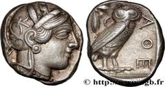 Greek Coins ATTICA - ATHENS Type : Tétradrachme  Date : c. 430 AC.  Mint name / Town : Athènes  Metal : silver  Diameter : 24,5  mm Orientation dies : 9  h. Weight : 17,18  g. Obverse legend : Anépigr