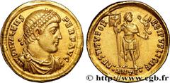Roman coins VALENS Type : Solidus  Date : 366  Mint name / Town : Antioche  Metal : gold  Diameter : 21,5  mm Orientation dies : 5  h. Weight : 4,40  g. Rarity : R3  Officine : 10e  Obverse legend : D
