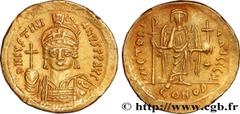 Byzantine coins JUSTINIAN I Type : Solidus  Date : 545-565  Mint name / Town : Constantinople  Metal : gold  Millesimal fineness : 1000  ‰ Diameter : 20  mm Orientation dies : 6  h. Weight : 4,47  g. 