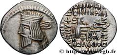 Greek Coins PARTHIAN KINGDOM - VOLOGASES III Type : Drachme  Date : c. 120-147  Mint name / Town : Ecbatane, Médie  Metal : silver  Diameter : 19,5  mm Orientation dies : 12  h. Weight : 3,67  g. Obve