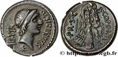 Roman coins SICINIA Type : Denier  Date : 49 AC.  Mint name / Town : Grèce  Metal : silver  Millesimal fineness : 950  ‰ Diameter : 16,5  mm Orientation dies : 6  h. Weight : 3,88  g. Rarity : R1  Obv