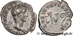 Roman coins NERVA Type : Denier  Date : 97  Mint name / Town : Rome  Metal : silver  Millesimal fineness : 900  ‰ Diameter : 18  mm Orientation dies : 6  h. Weight : 3,33  g. Rarity : R1  Obverse lege