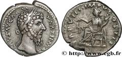 Roman coins LUCIUS VERUS Type : Denier  Date : 169  Mint name / Town : Rome  Metal : silver  Millesimal fineness : 800  ‰ Diameter : 17,5  mm Orientation dies : 5  h. Weight : 3,18  g. Rarity : R2  Ob