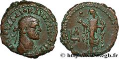 Provincial Coins DIOCLETIAN Type : Tétradrachme  Date : an 1  Mint name / Town : Alexandrie, Égypte  Metal : copper  Diameter : 19,5  mm Orientation dies : 12  h. Weight : 6,99  g. Obverse description