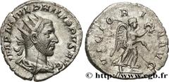 Roman coins PHILIPPUS Type : Antoninien  Date : 244  Mint name / Town : Rome  Metal : silver  Millesimal fineness : 450  ‰ Diameter : 23  mm Orientation dies : 11  h. Weight : 4,22  g. Rarity : R1  Of