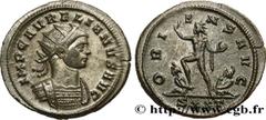 Roman coins AURELIAN Type : Aurelianus  Date : juin - septembre  Date : 274  Mint name / Town : Ticinum  Metal : billon  Millesimal fineness : 50  ‰ Diameter : 22  mm Orientation dies : 6  h. Weight :