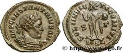 Roman coins CONSTANTINE I THE GREAT Type : Follis ou nummus  Date : 314  Mint name / Town : Londres  Metal : copper  Diameter : 20  mm Orientation dies : 6  h. Weight : 3,12  g. Obverse legend : IMP C