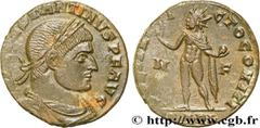 Roman coins CONSTANTINE I THE GREAT Type : Follis ou nummus  Date : 314-315  Mint name / Town : Arles  Metal : copper  Diameter : 18  mm Orientation dies : 6  h. Weight : 3,02  g. Rarity : R1  Officin