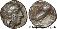 Greek Coins ATTICA - ATHENS Type : Tétradrachme  Date : c. 430 AC.  Mint name / Town : Athènes  Metal : silver  Diameter : 23,5  mm Orientation dies : 9  h. Weight : 16,88  g. Obverse legend : Anépigr