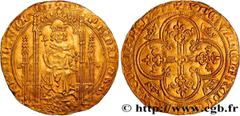 Royal coins PHILIP VI OF VALOIS Type : Lion d’or  Date : 31/10/1338  Date : n.d.  Metal : gold  Millesimal fineness : 1000  ‰ Diameter : 28,5  mm Orientation dies : 12  h. Weight : 4,79  g. Obverse le