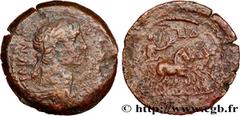 Provincial Coins TRAJANUS Type : Drachme  Date : an 14  Mint name / Town : Alexandrie, Égypte  Metal : copper  Diameter : 35  mm Orientation dies : 12  h. Weight : 19,96  g. Obverse description : Bust