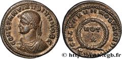 Roman coins CONSTANTINE II Type : Centenionalis ou nummus  Date : 324  Mint name / Town : Thessalonique  Metal : copper  Diameter : 18,5  mm Orientation dies : 6  h. Weight : 3,10  g. Officine : 2e  O
