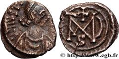 Byzantine coins JUSTINIAN I Type : Demi-silique  Date : c. 537-552  Mint name / Town : Carthage  Metal : silver  Diameter : 14  mm Orientation dies : 10  h. Weight : 1,09  g. Rarity : R1  Obverse lege