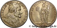 World coins ITALY- PAPAL STATES - ALEXANDER VIII (Pietro Vito Ottoboni) Type : Piastre an II  Date : 1691  Mint name / Town : Rome  Quantity minted : -  Metal : silver  Millesimal fineness : 916,66  ‰