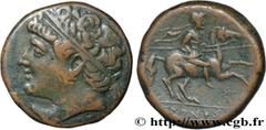 Greek Coins SICILY - SYRACUSE Type : Double litrai  Date : c. 250 AC.  Mint name / Town : Syracuse, Sicile  Metal : copper  Diameter : 27  mm Orientation dies : 9  h. Weight : 18,86  g. Rarity : R1  O
