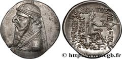 Greek Coins PARTHIAN KINGDOM - MITHRADATES II Type : Drachme  Date : c. 109 - 96/95 AC.  Mint name / Town : Rhagae, Parthie  Metal : silver  Diameter : 22  mm Orientation dies : 12  h. Weight : 4,07  