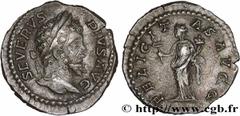 Roman coins SEPTIMIUS SEVERUS Type : Denier  Date : 205  Mint name / Town : Rome  Metal : silver  Millesimal fineness : 550  ‰ Diameter : 19  mm Orientation dies : 7  h. Weight : 3,06  g. Officine : 1
