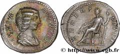 Roman coins JULIA DOMNA Type : Denier  Date : 200  Mint name / Town : Rome  Metal : silver  Millesimal fineness : 550  ‰ Diameter : 18  mm Orientation dies : 6  h. Weight : 3,11  g. Rarity : R1  Offic